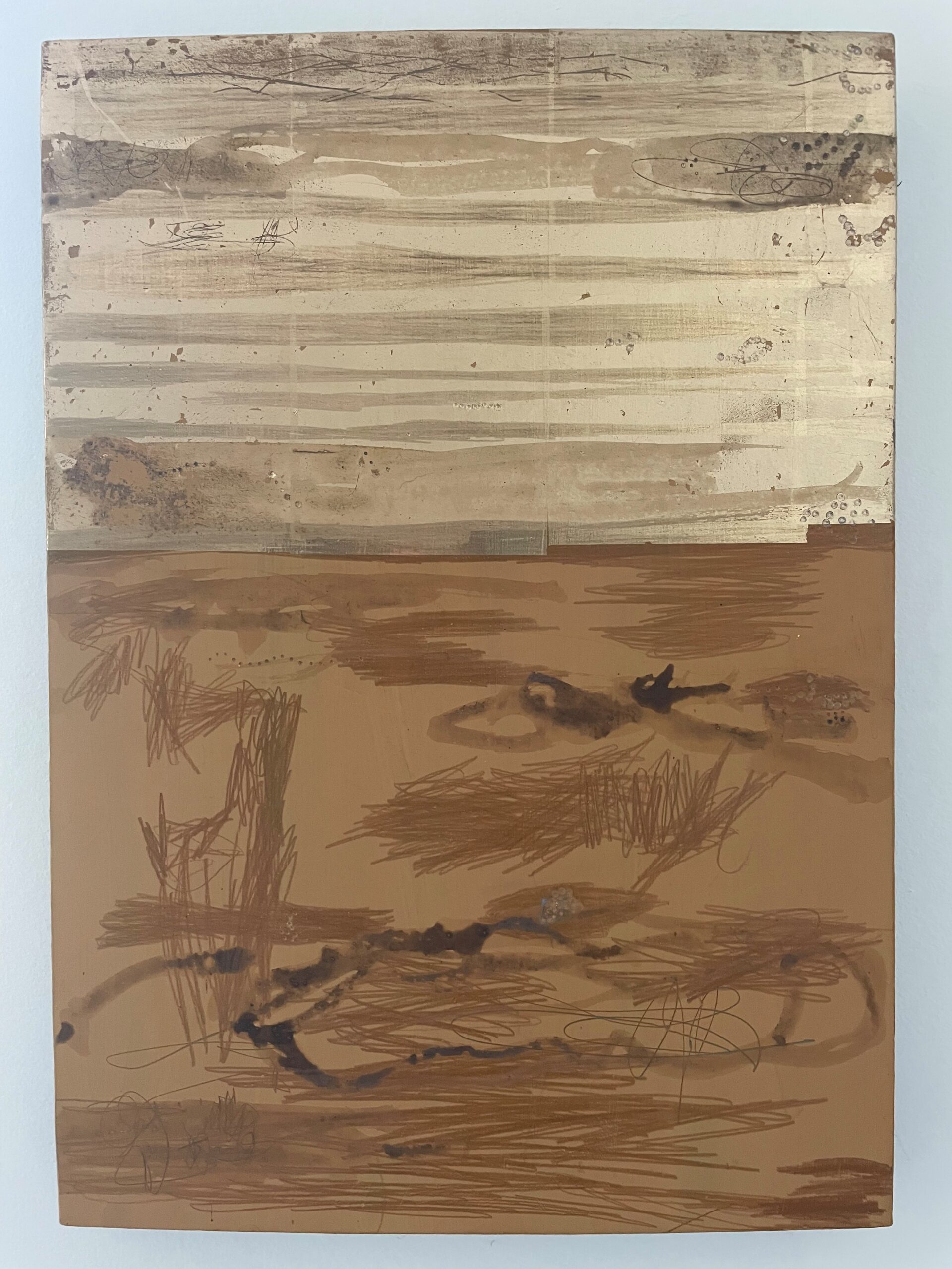 water gilding, panel painting, palladium leaf, punchwork, oak gall ink, natural materials. earth materials, hand made, woodwork, sgraffito, burnish, artist, painter, gilder, expression, contemporary artist, mixed mediums, reflection, reticulation